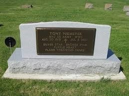 Headstone monument with engraving