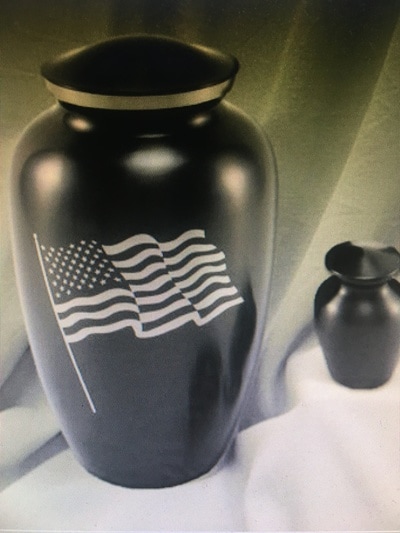 Cremation urn — alternate finish