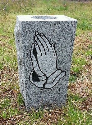 Granite cemetery vase